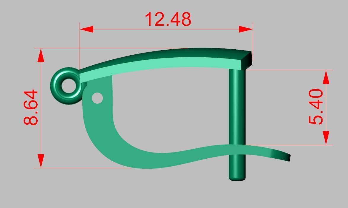 Earring 3D model 3D printable model 0112 3D print model_17