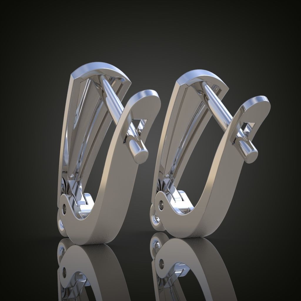 Earring 3D model 3D printable model 0112 3D print model_6