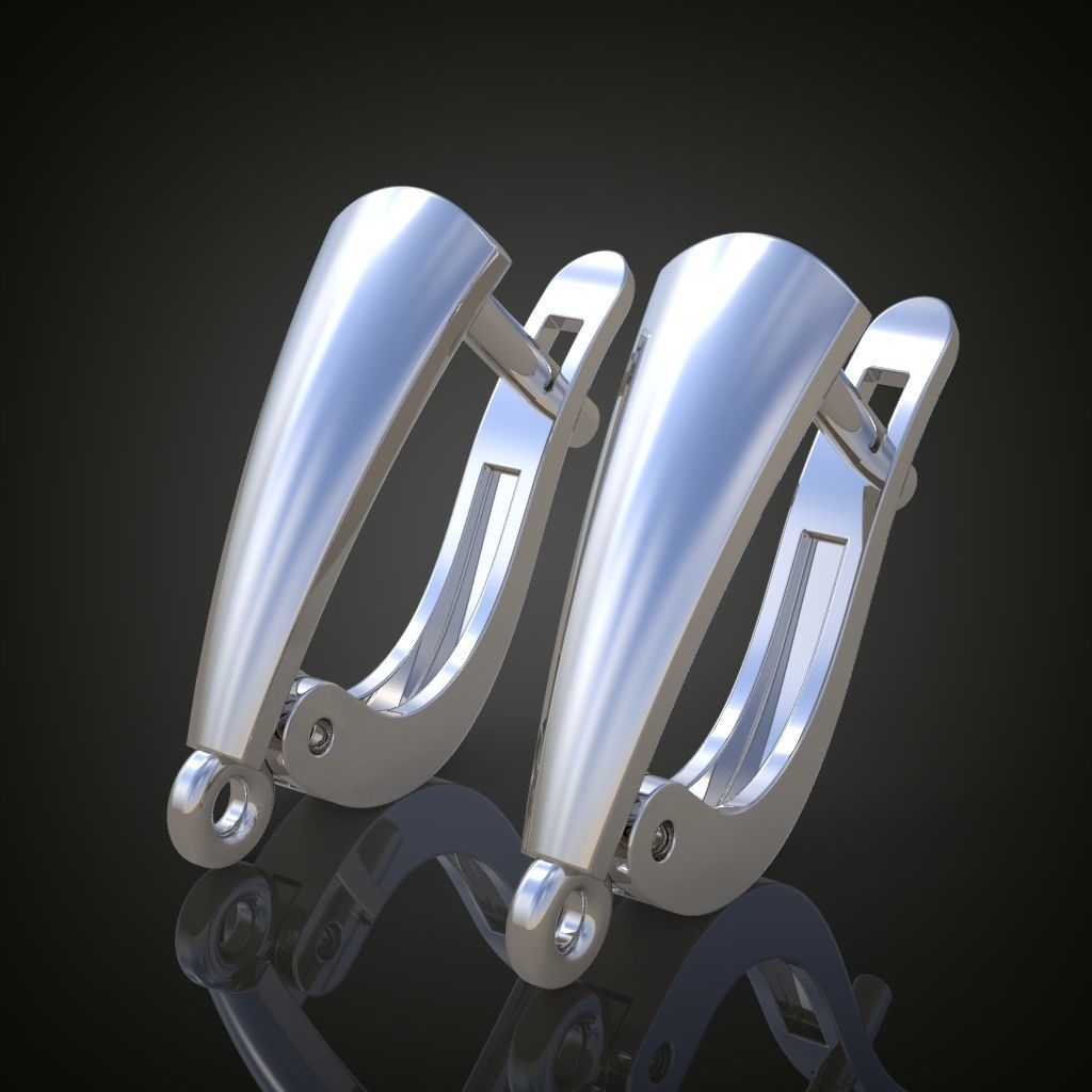 Earring 3D model 3D printable model 0112 3D print model_4