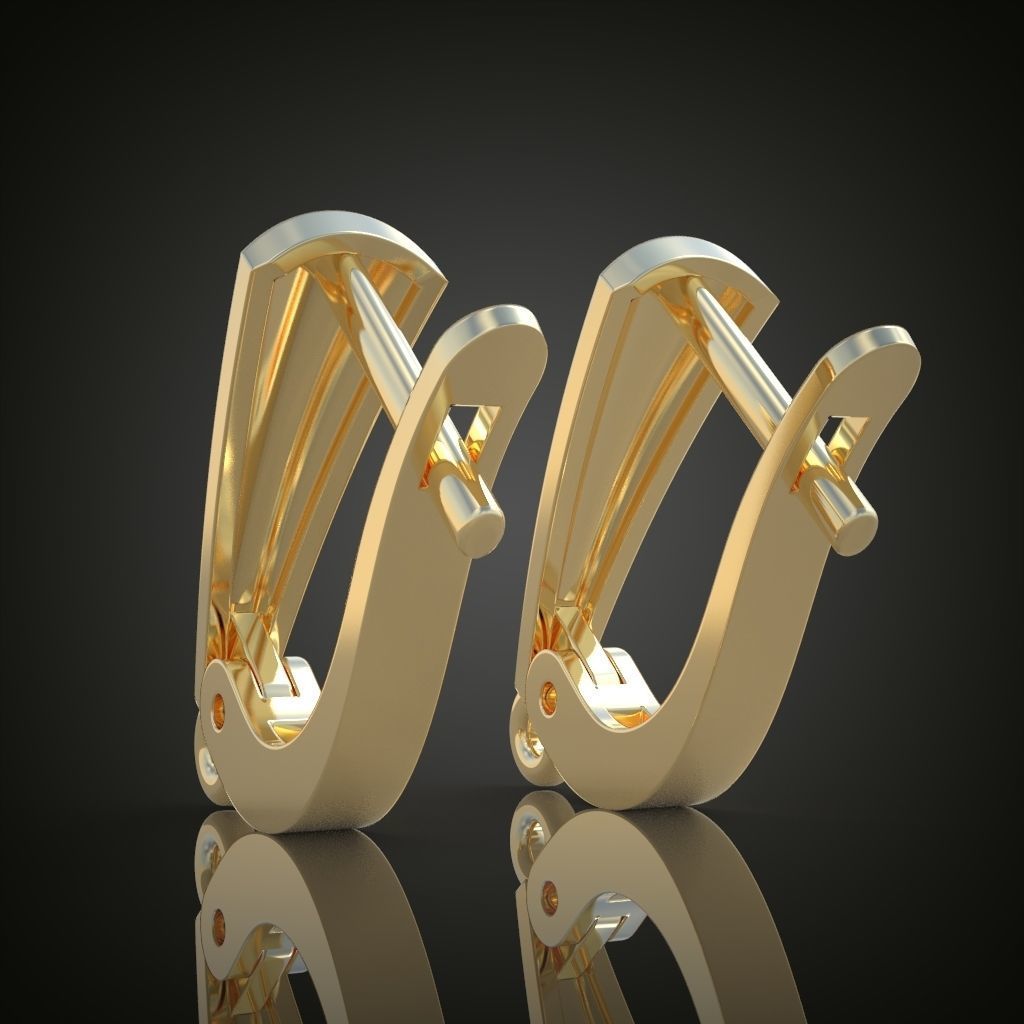 Earring 3D model 3D printable model 0112 3D print model_7