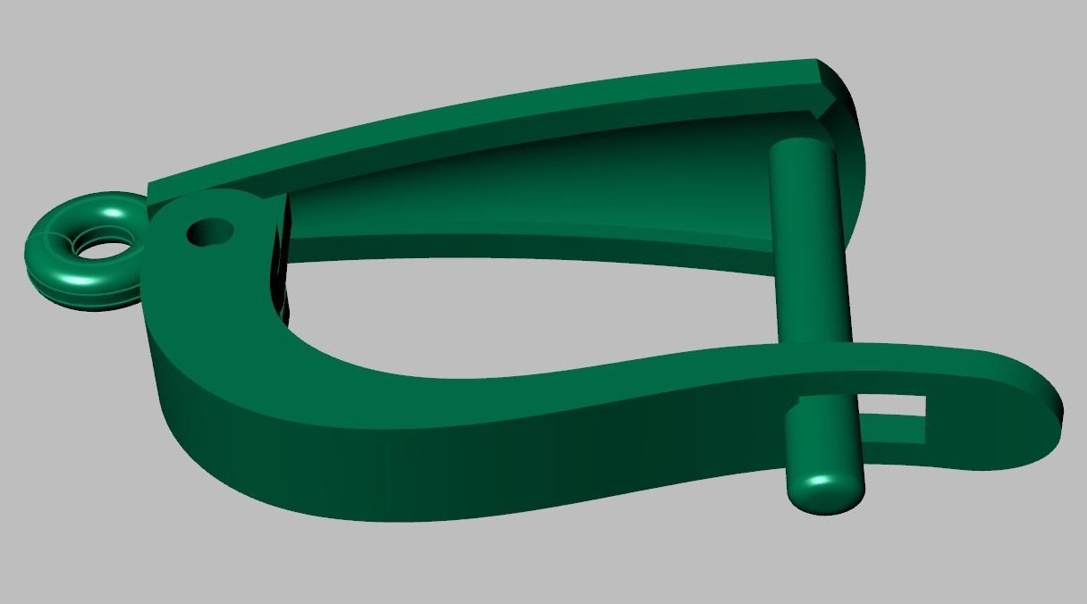 Earring 3D model 3D printable model 0112 3D print model_15