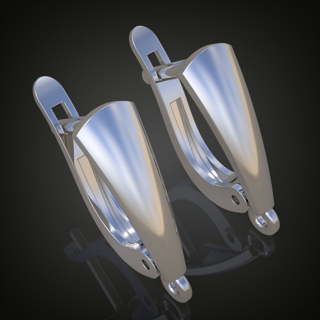 Earring 3D model 3D printable model 0112 3D print model_13