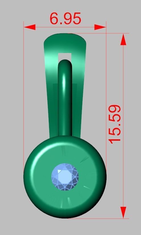 Earring 3D model 3D printable model 0113-35 3D print model_16