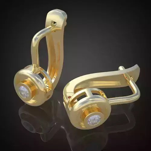 Earring 3D model 3D printable model 0113-35 3D print model
