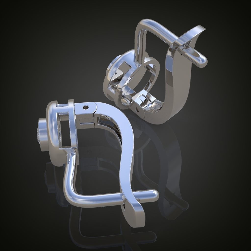 Earring 3D model 3D printable model 0113-35 3D print model_5