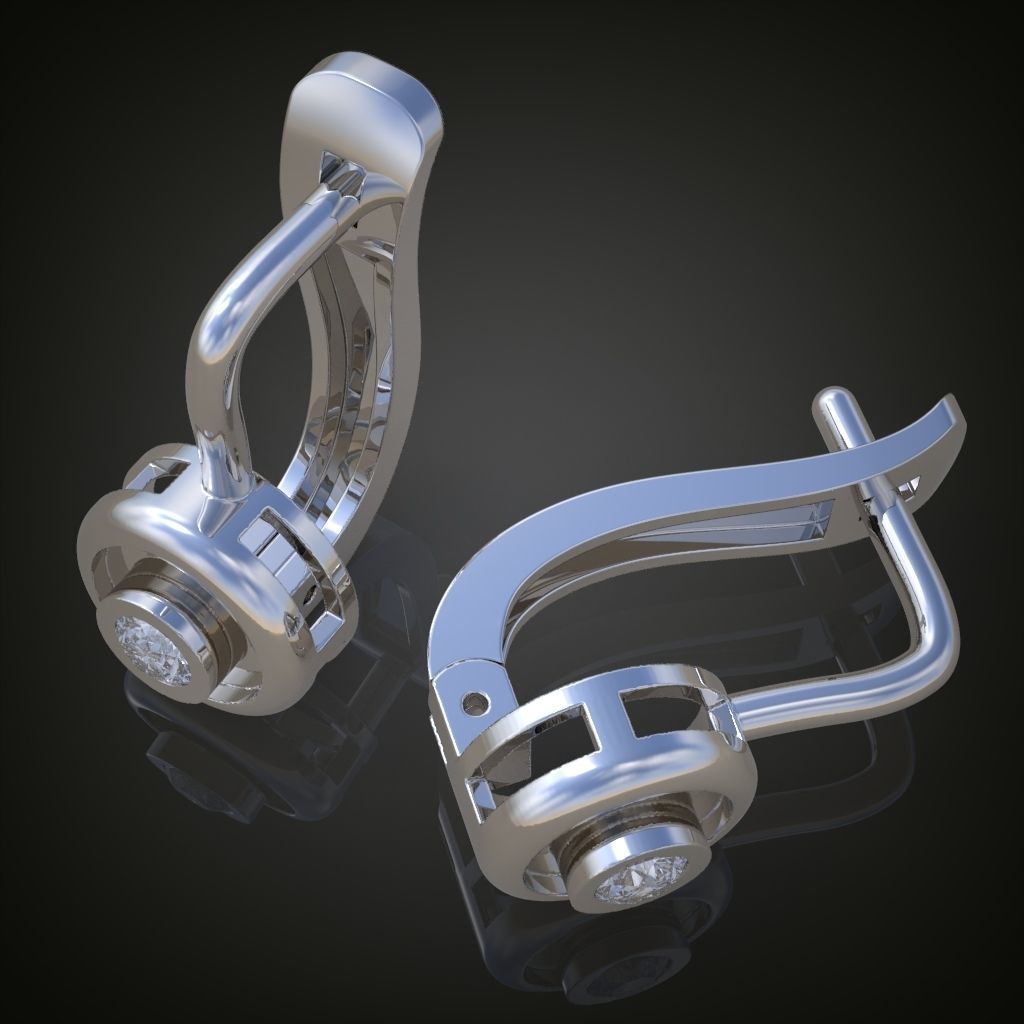 Earring 3D model 3D printable model 0113-35 3D print model_10