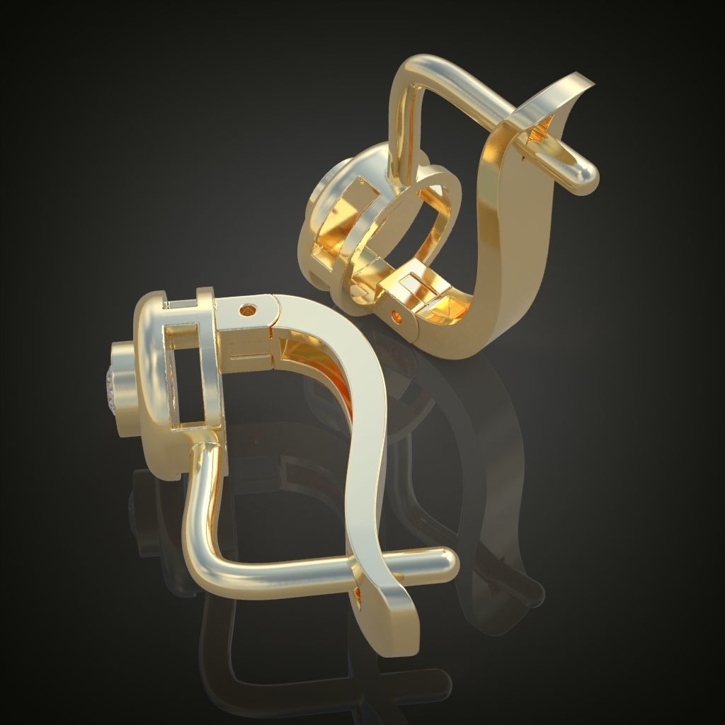 Earring 3D model 3D printable model 0113-35 3D print model_4