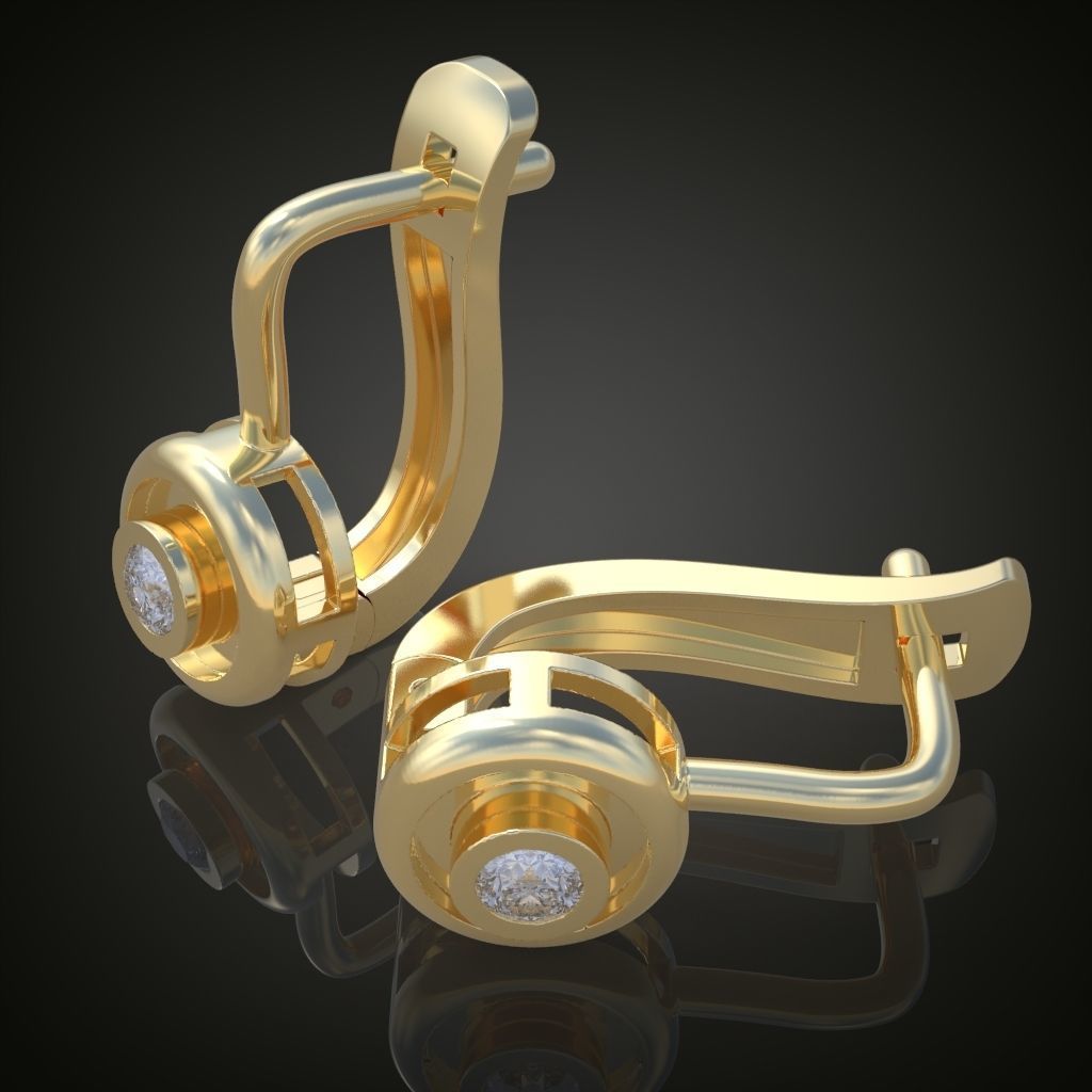 Earring 3D model 3D printable model 0113-35 3D print model_7