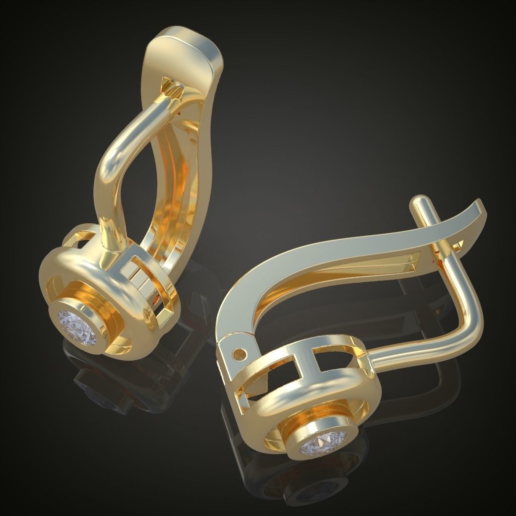 Earring 3D model 3D printable model 0113-35 3D print model_11