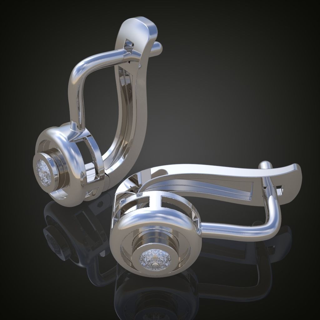Earring 3D model 3D printable model 0113-35 3D print model_6