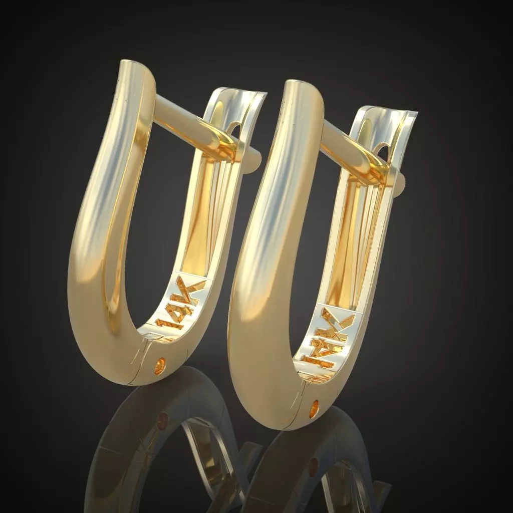 Earrings model 3D printable 0114-59ol68n 3D print model