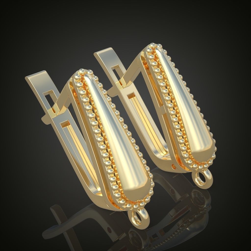 Earring 3D model 3D printable model 0115-9 3D print model_8