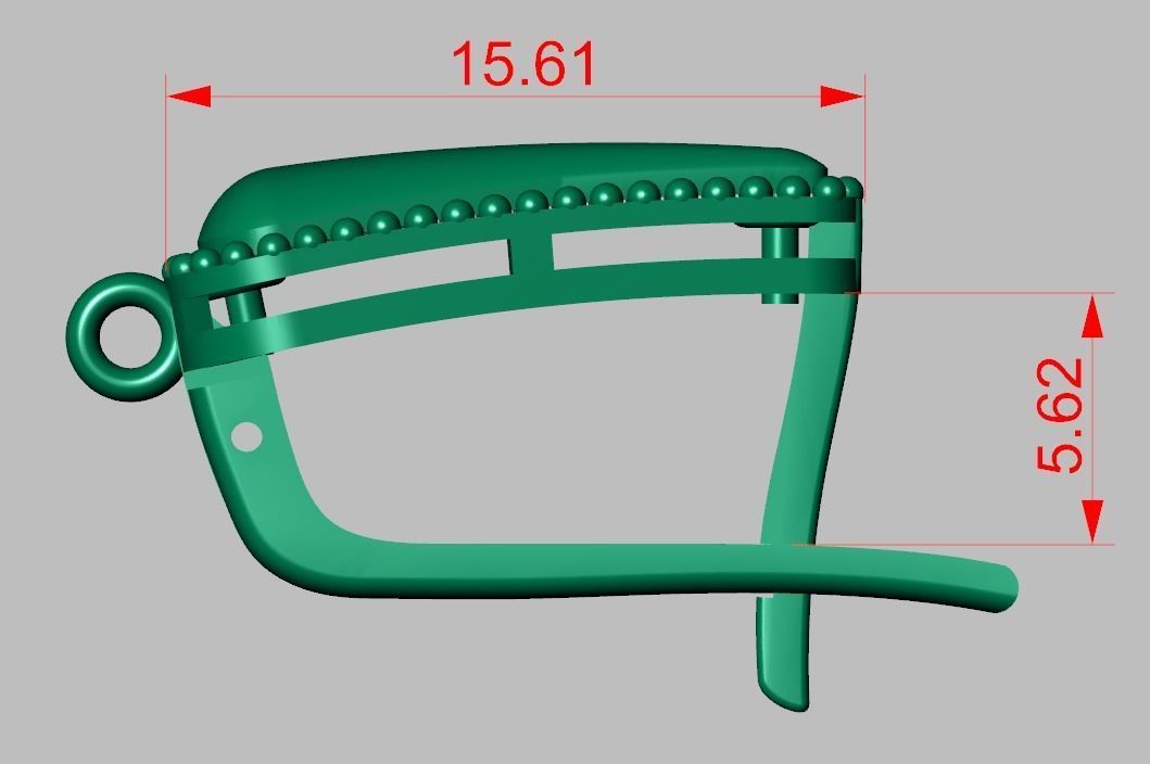 Earring 3D model 3D printable model 0115-9 3D print model_12