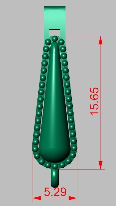 Earring 3D model 3D printable model 0115-9 3D print model_16