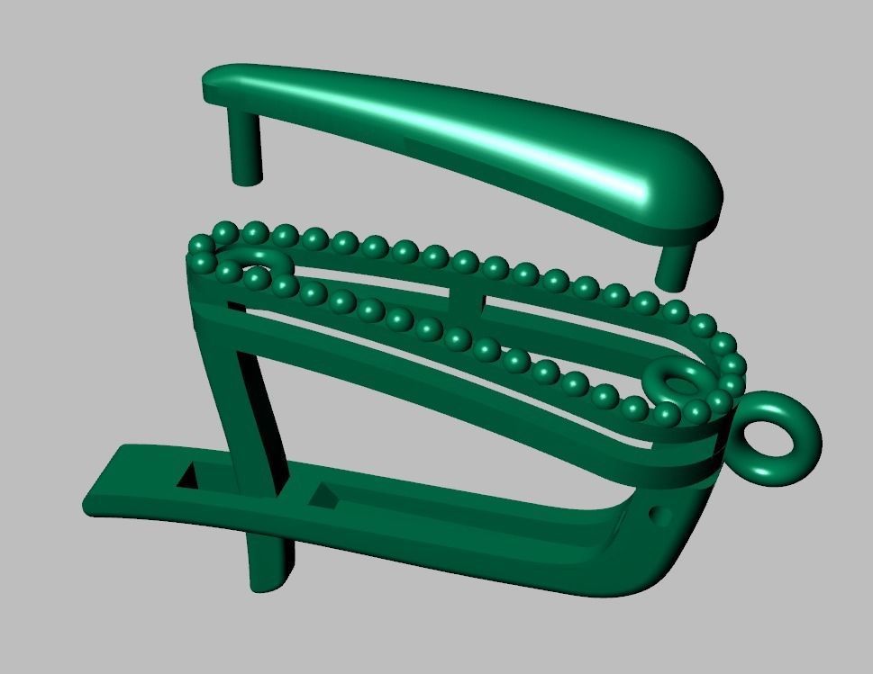 Earring 3D model 3D printable model 0115-9 3D print model_15