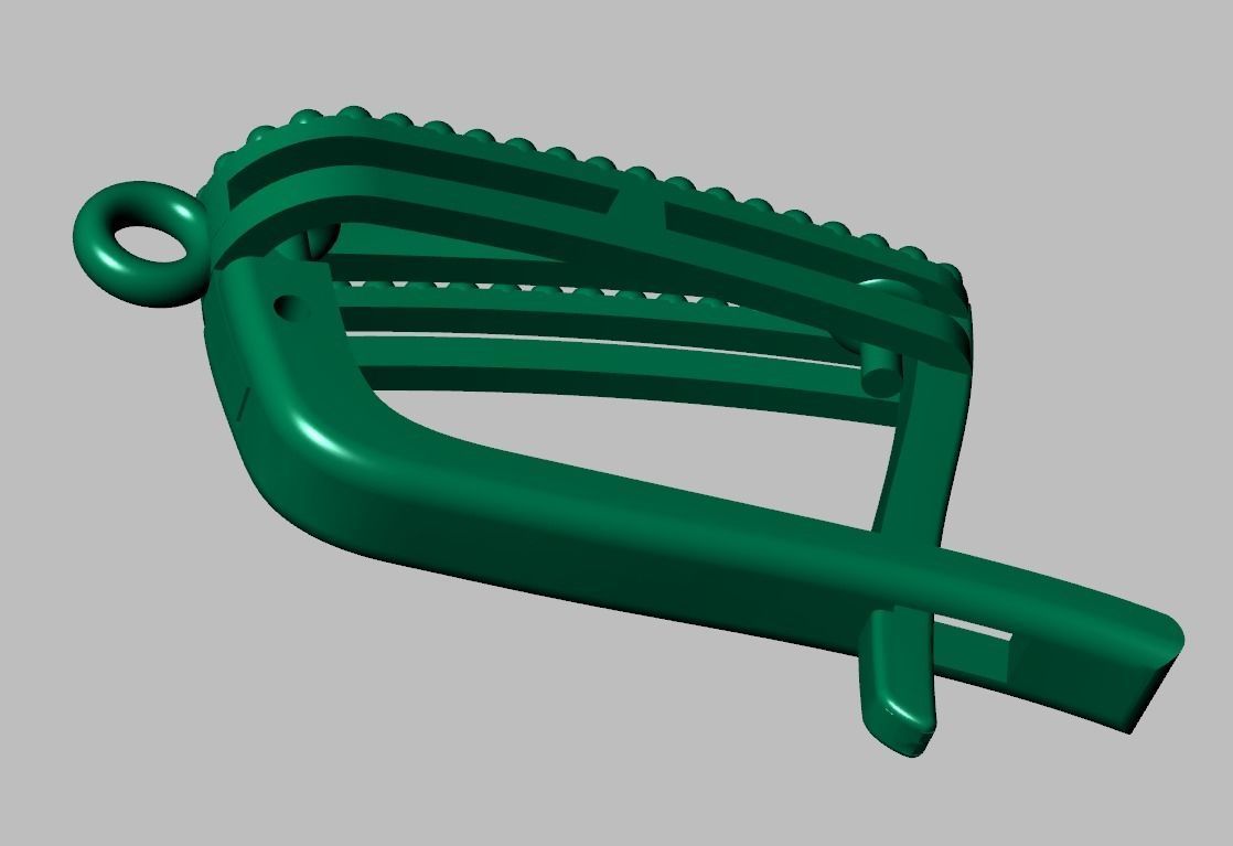 Earring 3D model 3D printable model 0115-9 3D print model_14