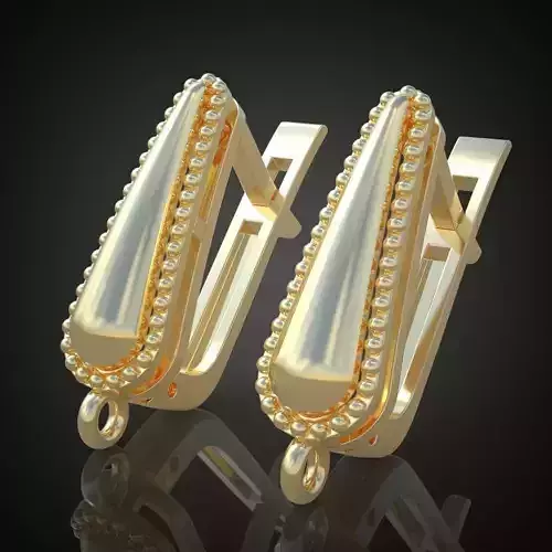 Earring 3D model 3D printable model 0115-9 3D print model