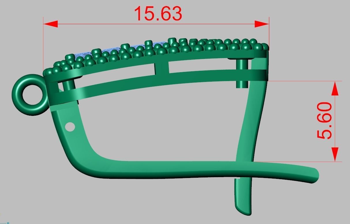 Earring 3D model 3D printable model 0116-8 3D print model_10