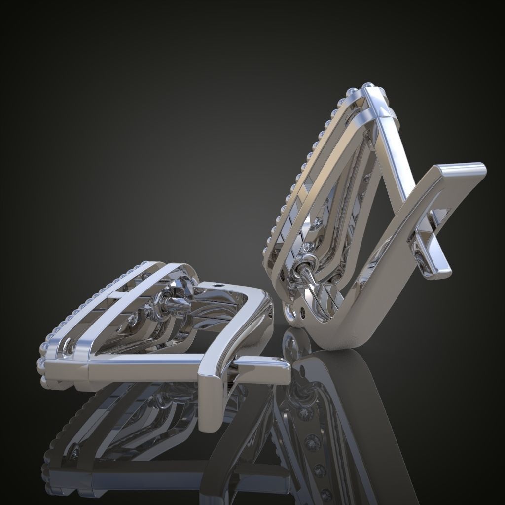 Earring 3D model 3D printable model 0116-8 3D print model_5