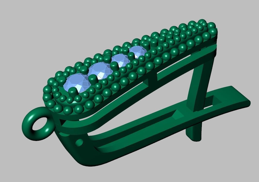 Earring 3D model 3D printable model 0116-8 3D print model_11