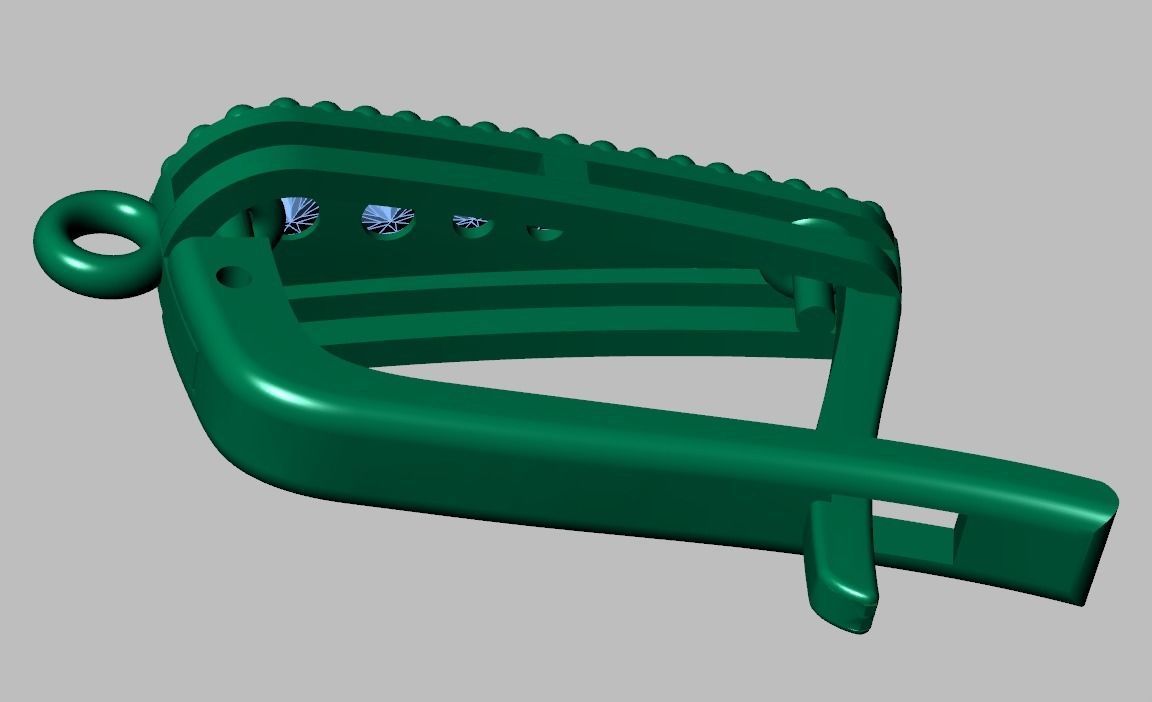 Earring 3D model 3D printable model 0116-8 3D print model_12