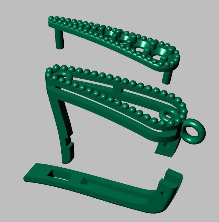 Earring 3D model 3D printable model 0116-8 3D print model_13