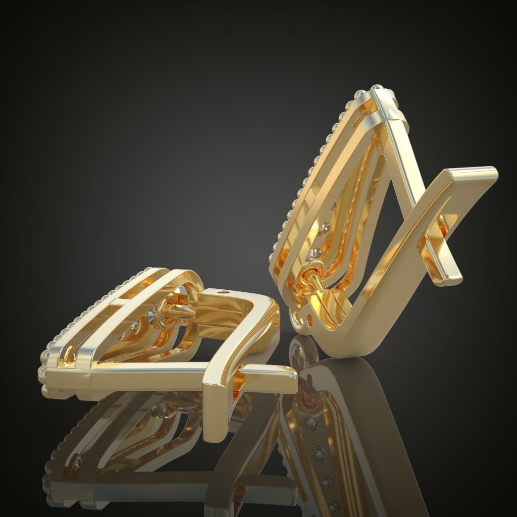 Earring 3D model 3D printable model 0116-8 3D print model_4