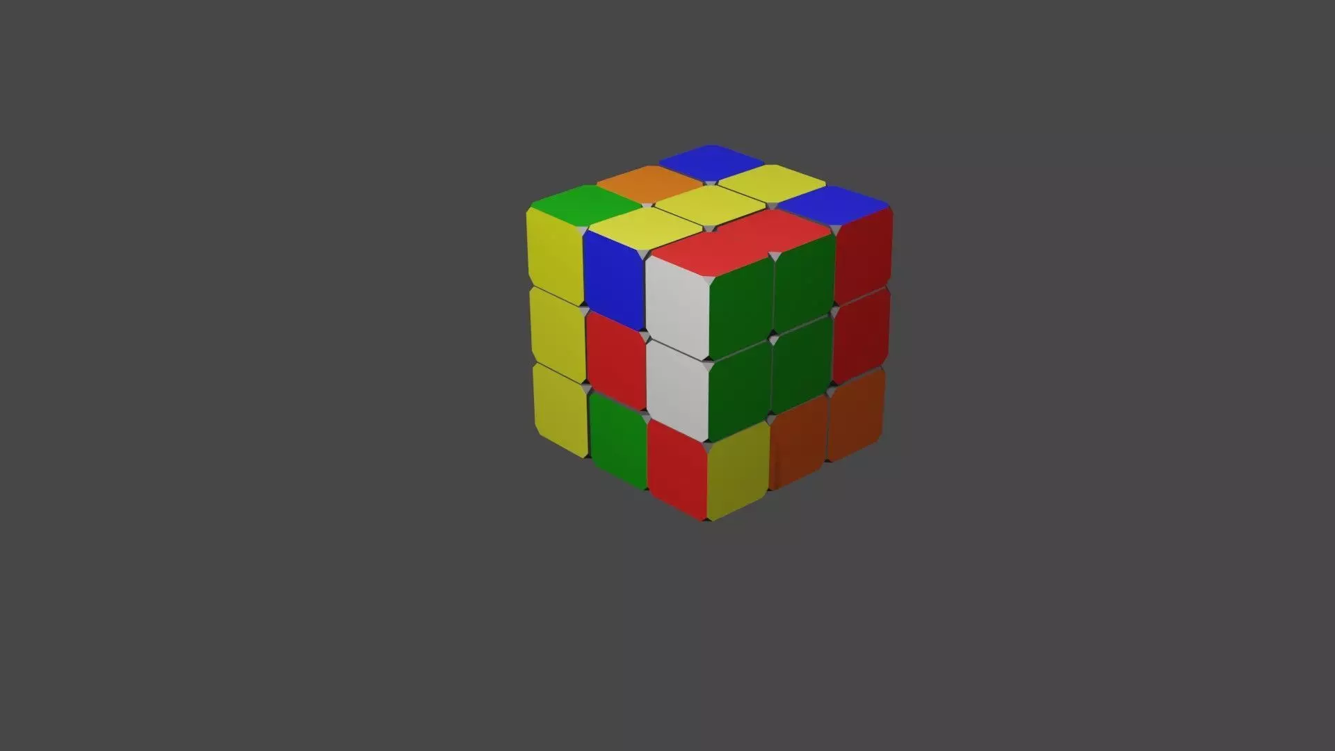 Rubiks Cube 3D model_0
