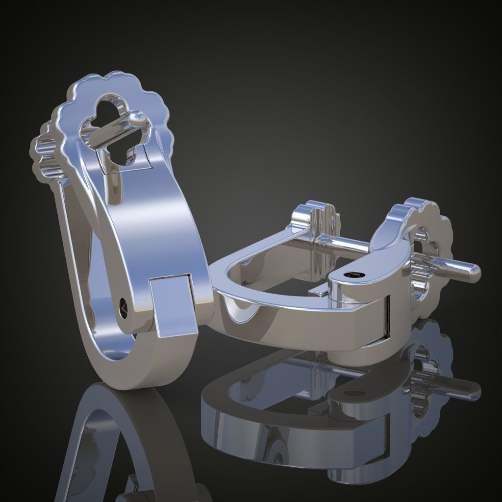 Earring 3D model 3D printable model 0120 3D print model_13