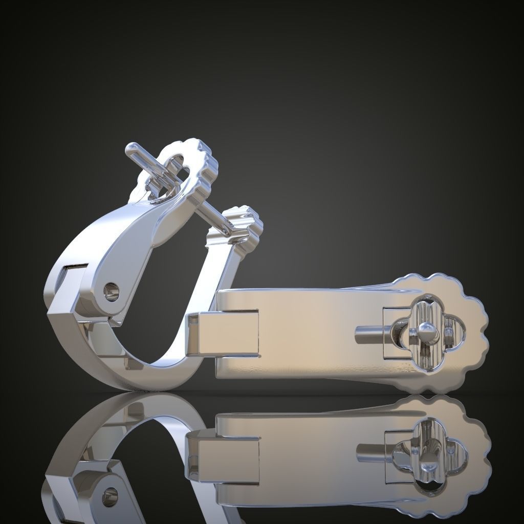 Earring 3D model 3D printable model 0120 3D print model_4