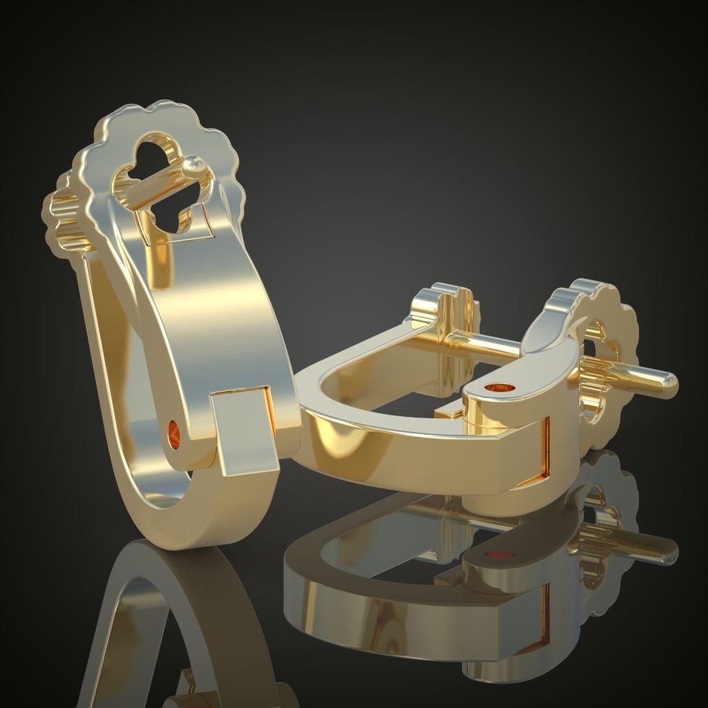 Earring 3D model 3D printable model 0120 3D print model_12