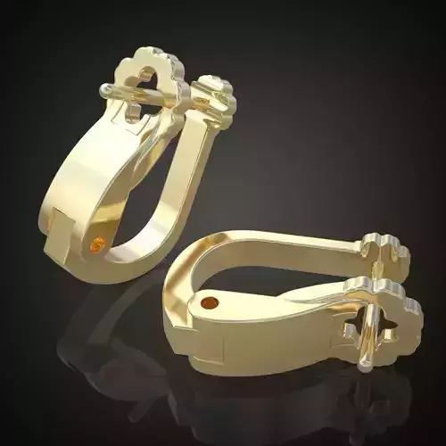 Earring 3D model 3D printable model 0120 3D print model
