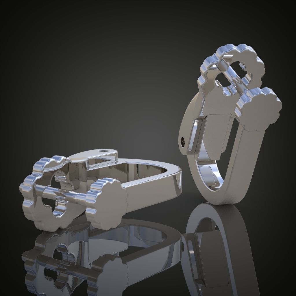 Earring 3D model 3D printable model 0120 3D print model_7