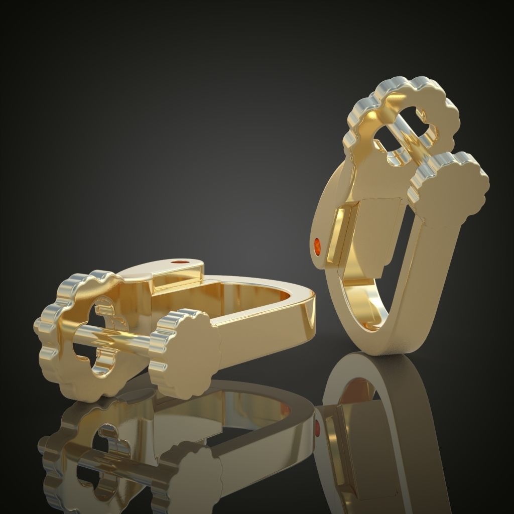 Earring 3D model 3D printable model 0120 3D print model_6