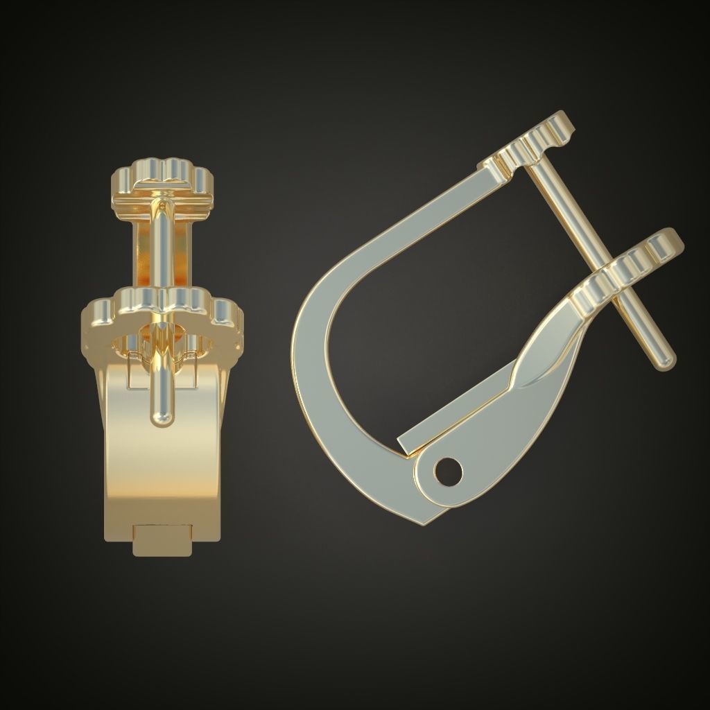 Earring 3D model 3D printable model 0120 3D print model_11