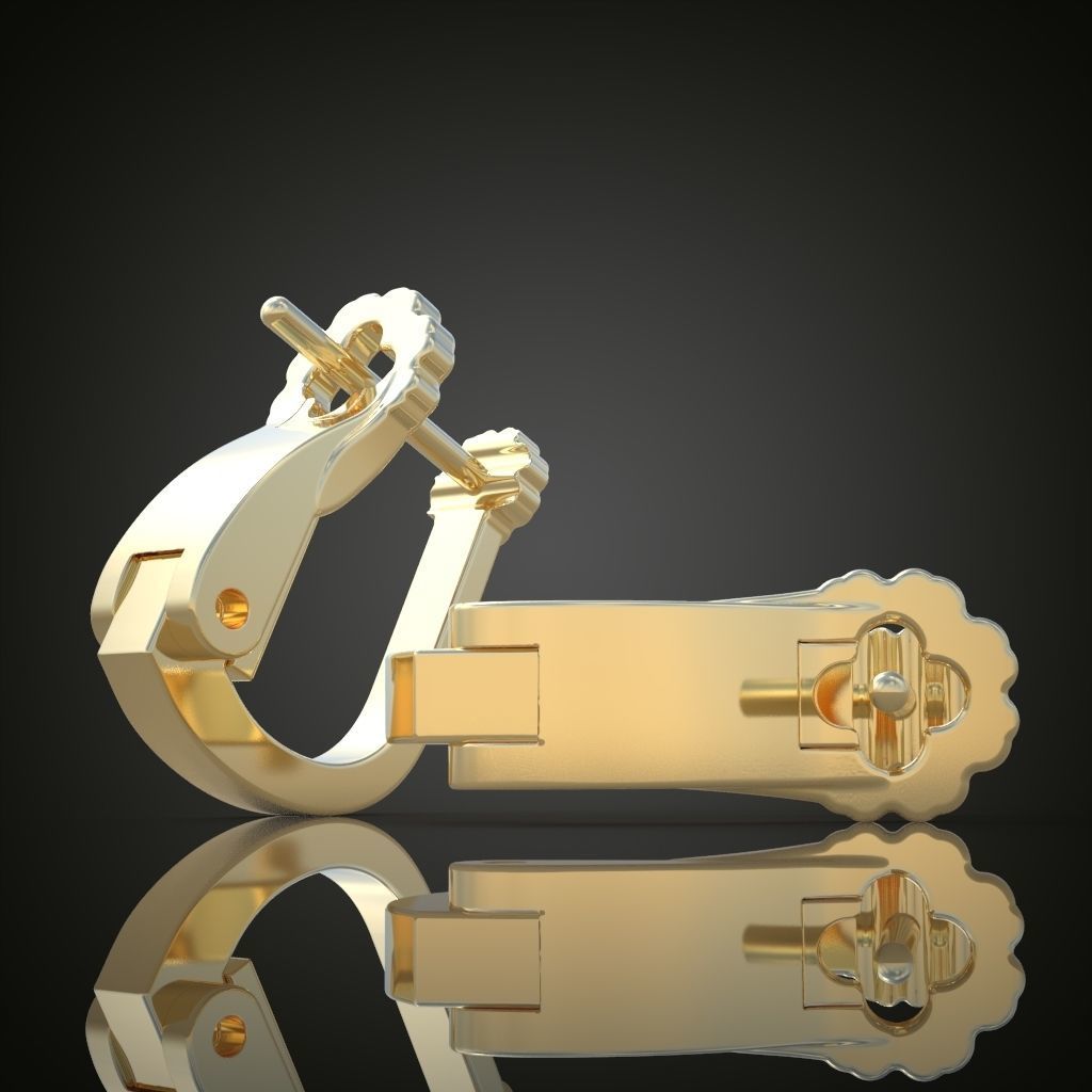Earring 3D model 3D printable model 0120 3D print model_5