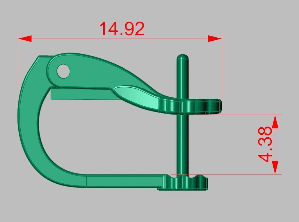 Earring 3D model 3D printable model 0120 3D print model_16
