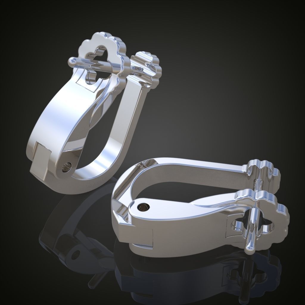 Earring 3D model 3D printable model 0120 3D print model_1