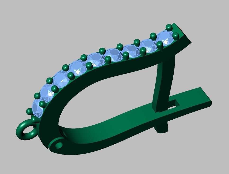 Earring 3D model 3D printable model 0121-6 3D print model_20