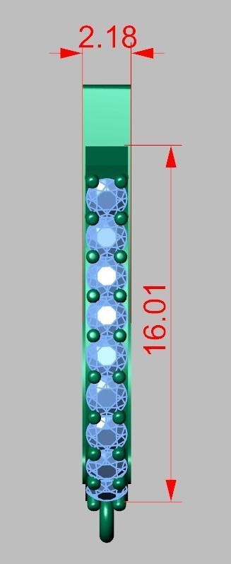 Earring 3D model 3D printable model 0121-6 3D print model_18