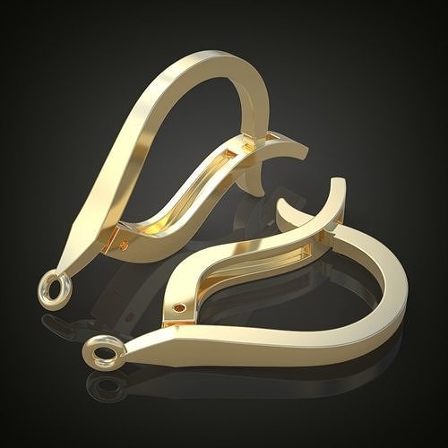 Earring 3D model 3D printable model 0123 3D print model