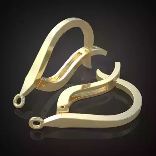 Earring 3D model 3D printable model 0123