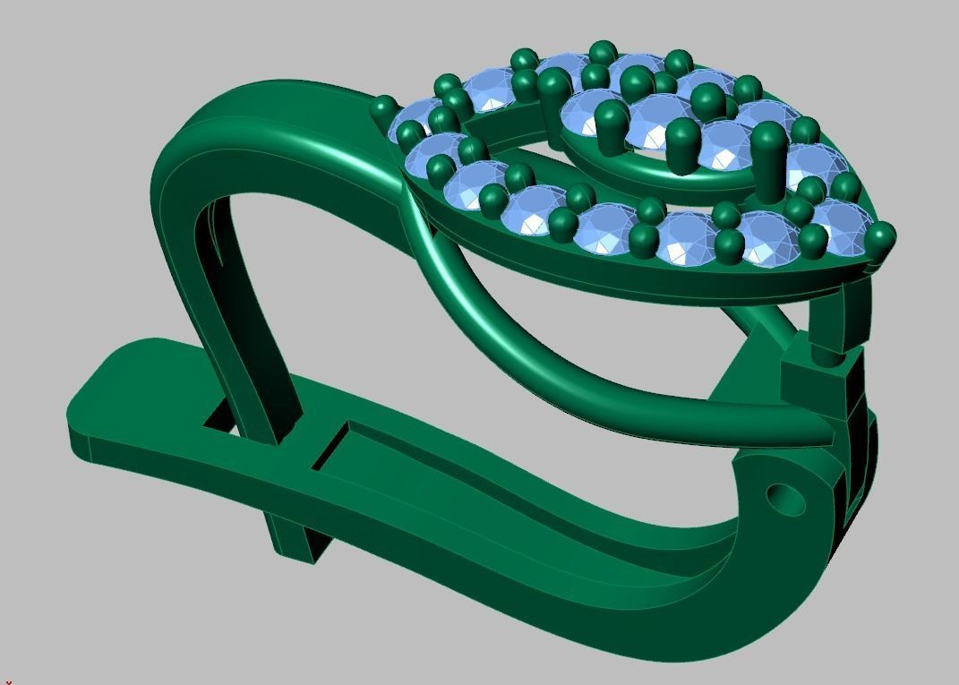 Earring 3D model 3D printable model 0124-6 3D print model_19