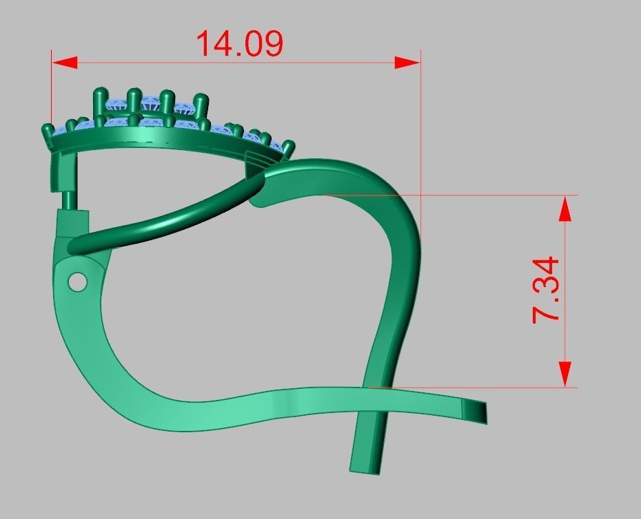 Earring 3D model 3D printable model 0124-6 3D print model_18