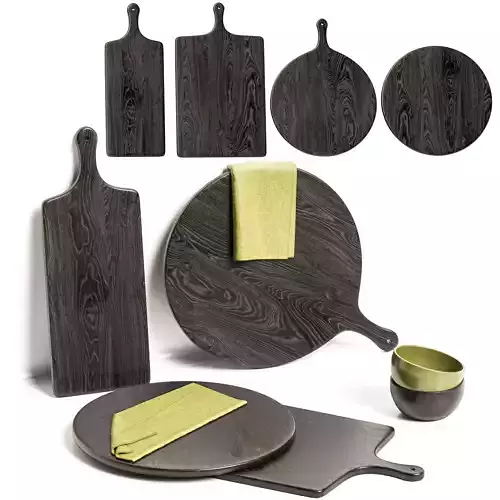 Tondo Ebonized Serving and Cutting Board