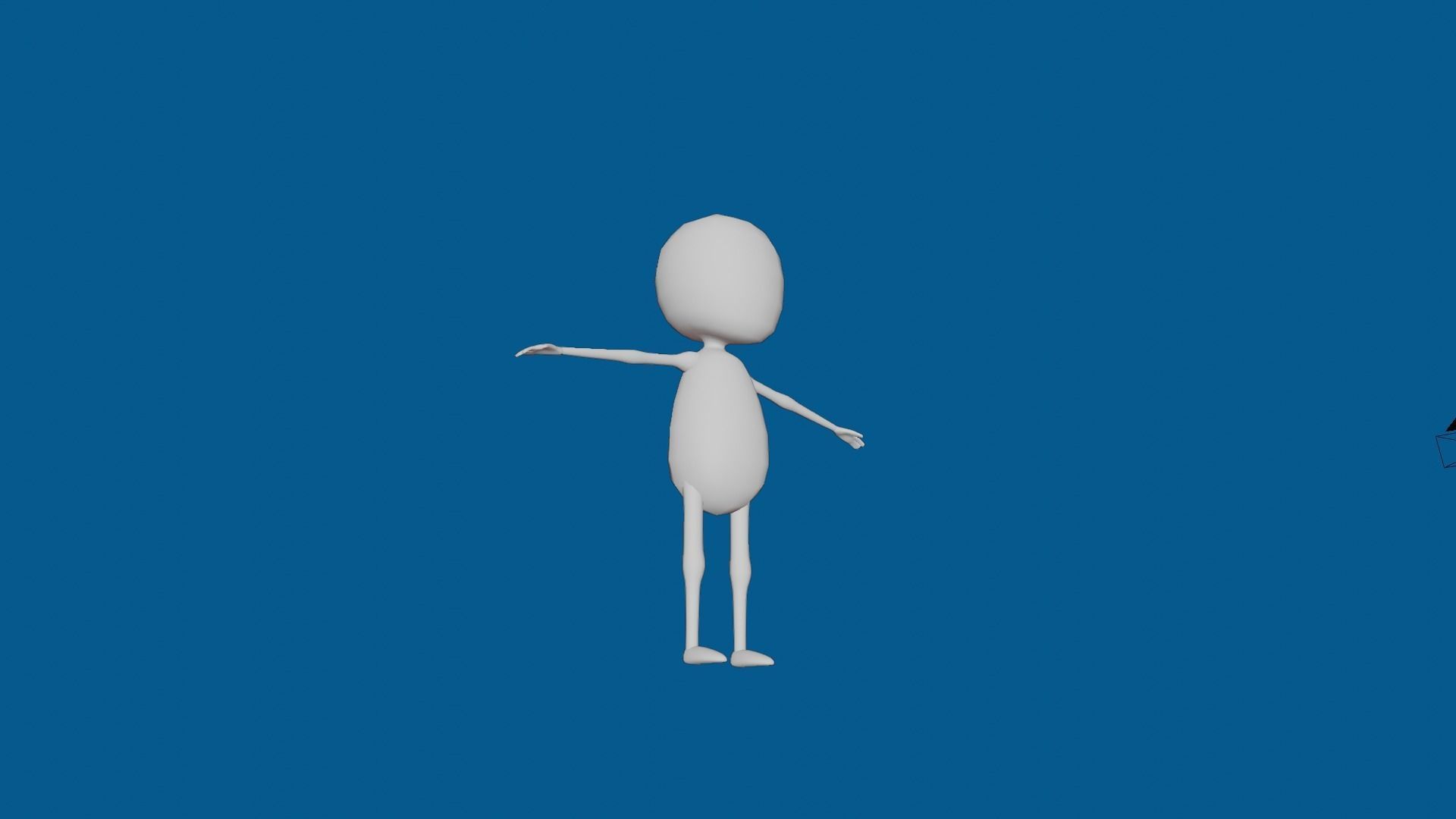 Stickman person Low-poly 3D model_12