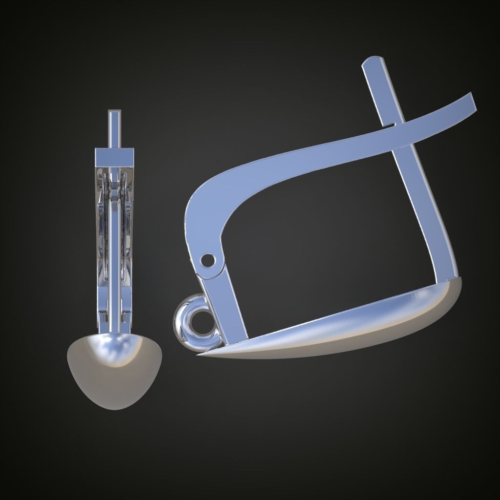 Earring 3D model 3D printable model 0126 3D print model_10
