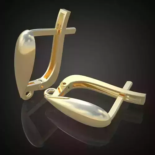 Earring 3D model 3D printable model 0126 3D print model