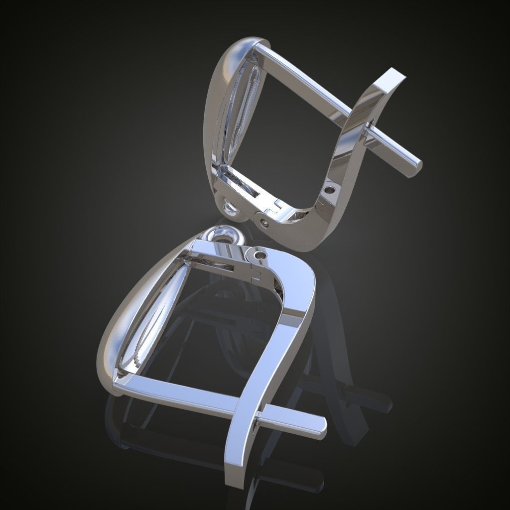 Earring 3D model 3D printable model 0126 3D print model_9