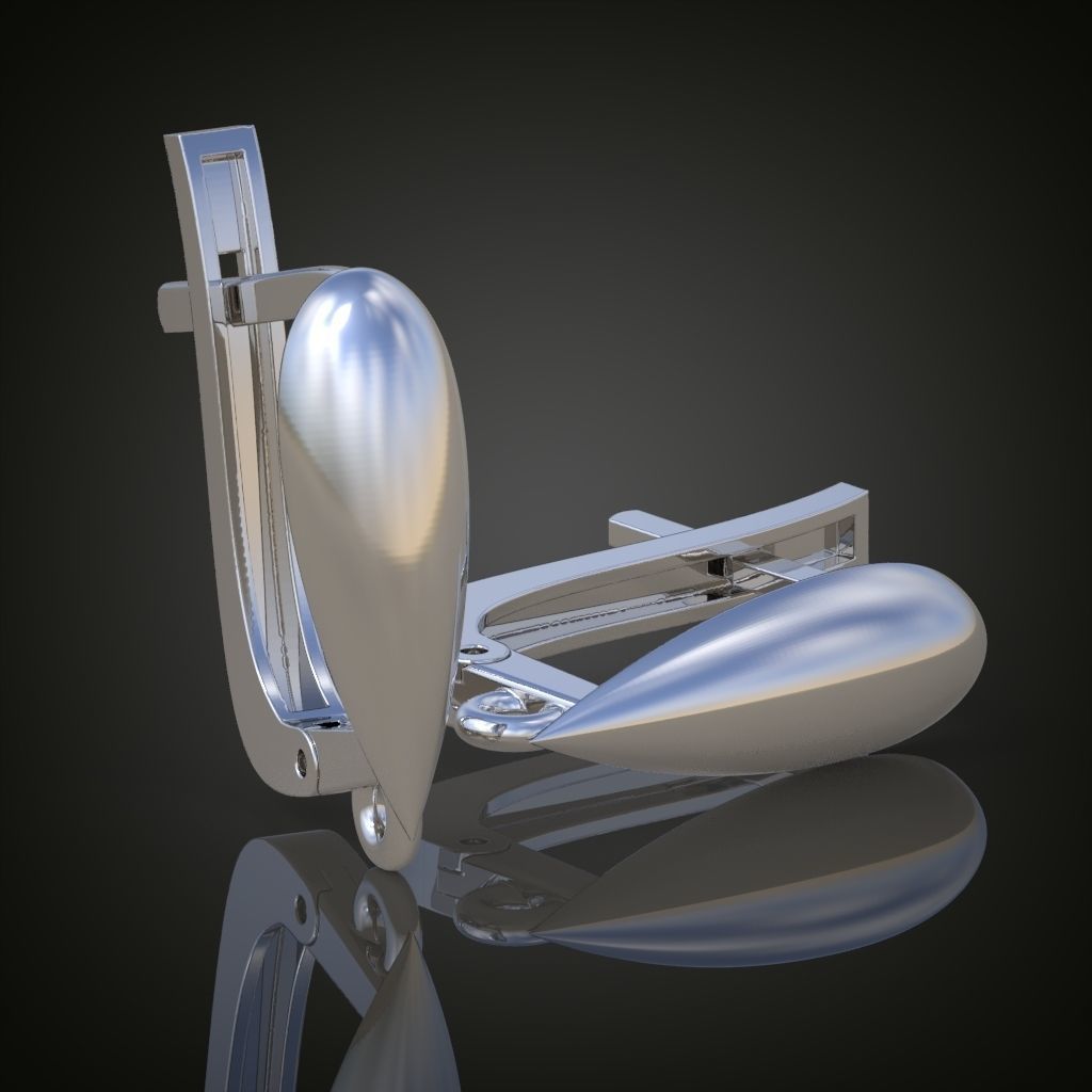 Earring 3D model 3D printable model 0126 3D print model_13